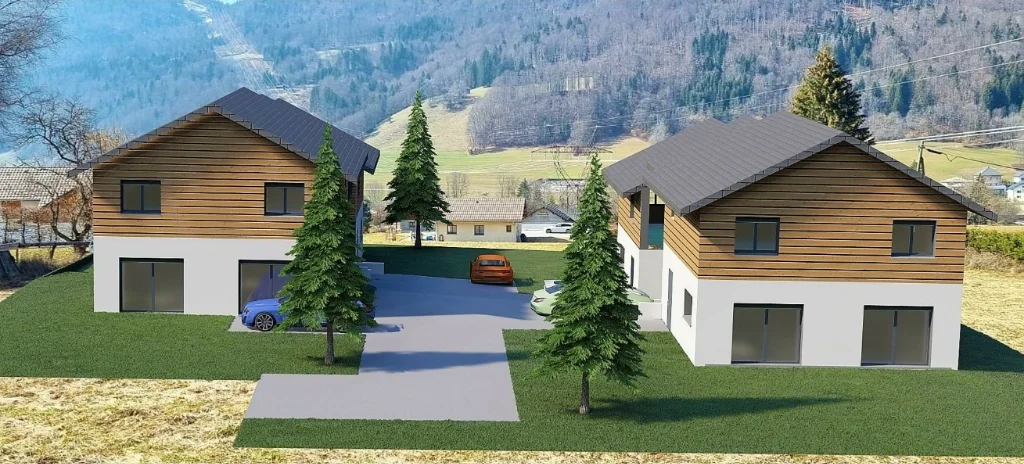 Ensemble Résidentiel de Deux Chalets Alpins — Habitation Multifamiliale & Résidentielle