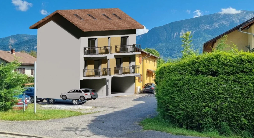 Bâtiment d'Habitation Adossé & Stationnements Intégrés — Habitation Multifamiliale